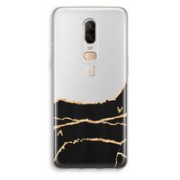 Gouden marmer: OnePlus 6 Transparant Hoesje