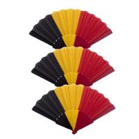 Funny Fashion Waaier Belgische vlag - 3x stuks - Handwaaiers - 23 cm - Feestartikelen - Belgi? Funny Fashion Waaier Belgische vlag - 3x stuks - Handwaaiers - 23 cm - Feestartikelen - Belgi?