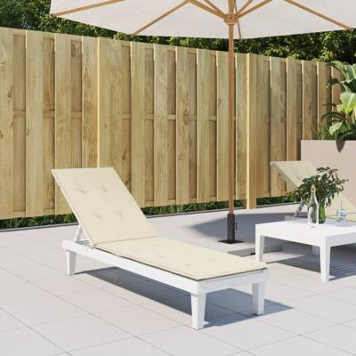 VidaXL Terrasstoelkussen (75+105)x50x4 cm crèmekleurig