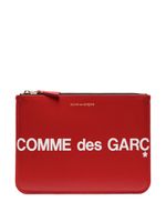 Comme Des Garçons Wallet pochette en cuir à logo imprimé - Rouge