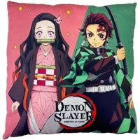 Dubbelzijdig kussen - Vierkant - DEMON SLAYER - Tanjiro en zijn vrienden - Microvezel - 40 x 40 cm Dubbelzijdig kussen - Vierkant - DEMON SLAYER - Tanjiro en zijn vrienden - Microvezel - 40 x 40 cm