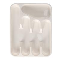 Bestekbak/keuken Organizer - 5-Vaks - Creme - 33,5 x 26,5 x 3,5 cm