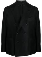 Tagliatore blazer en laine à boutonnière croisée - Noir Tagliatore blazer en laine à boutonnière croisée - Noir