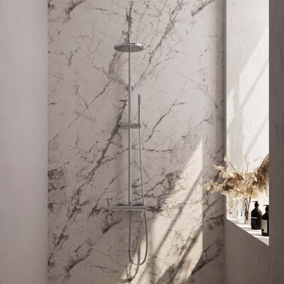 Regendouche Brauer Chrome Showerpipe Met Thermostaat 30cm 3 Standen Messing Chroom
