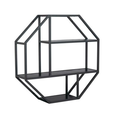 Bendt Hangend Wandrek 'Holger' Essen en metaal, 77 x 77cm
