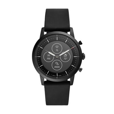 Horlogeband Fossil FTW7010 Kunststof/Plastic Zwart 22mm