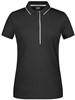 James & Nicholson JN727 Ladies´ Polo Stripe - Black/Silver-(Solid) - XS