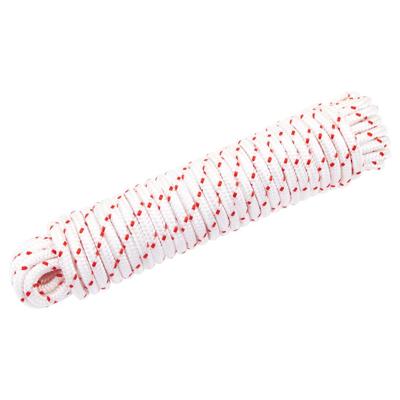 VidaXL Trekkoord startkoord wit en rood ø6 mm 10 m nylon