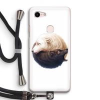 Yin Yang Wolves: Pixel 3 Transparant Hoesje met koord