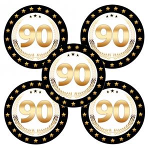 90 jaar tafel versiering bierviltjes/onderzetters - 50x stuks - karton - 90 jarige feestartikelen