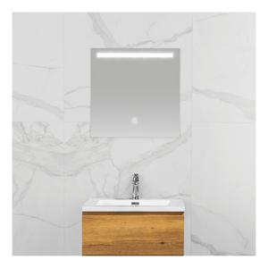 Badkamerspiegel Aras | 60x60 cm | Vierkant | Indirecte LED verlichting | Touch button | Met verwarming