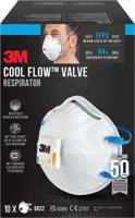3M Cool Flow stofmasker, FFP2, met ventiel, pak van 10 stuks