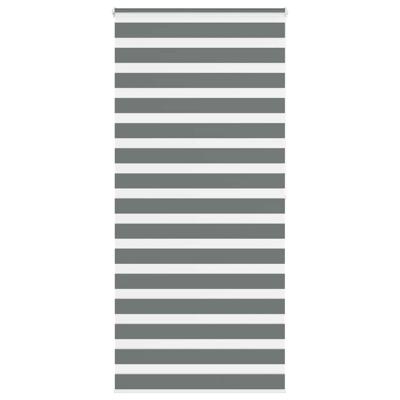 VidaXL Zebra rolgordijn 110x200 cm stofbreedte 105,9 cm donkergrijs