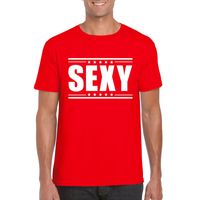 Sexy t-shirt rood heren - thumbnail