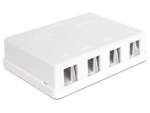 DeLOCK Keystone Surface Mounted Box 4 Port behuizing