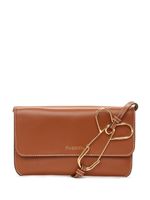 JW Anderson pochette en cuir à logo imprimé - Marron