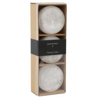 Countryfield drijfkaars bollie wit 7 cm set van 3 | 12 stuks