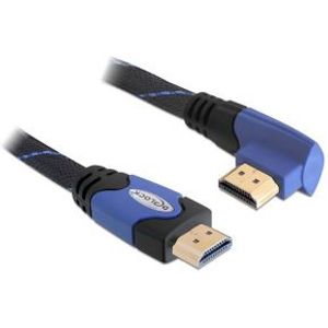 Delock 82956 Kabel High Speed HDMI met Ethernet - HDMI A male > HDMI A male haaks 4K 2 m