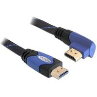 Delock 82956 Kabel High Speed HDMI met Ethernet - HDMI A male > HDMI A male haaks 4K 2 m - thumbnail