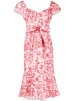 Marchesa Rosa robe mi-longue Polly à imprimé graphique - Rose