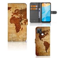 OPPO A15 | Flip Cover | Wereldkaart