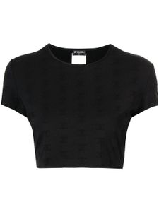 CHANEL Pre-Owned t-shirt crop à motif monogrammé (1997) - Noir