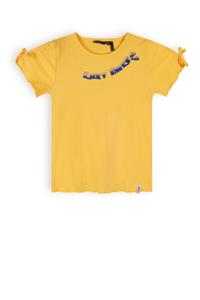 NoNo Meisjes t-shirt rib - Kim - Abrikoos