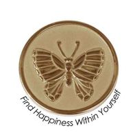 Quoins QMOZ-10S-G Munt Find Happiness Within Yourself goudkleurig