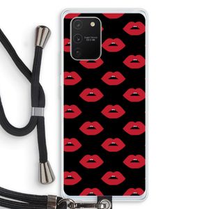 Lips: Samsung Galaxy S10 Lite Transparant Hoesje met koord