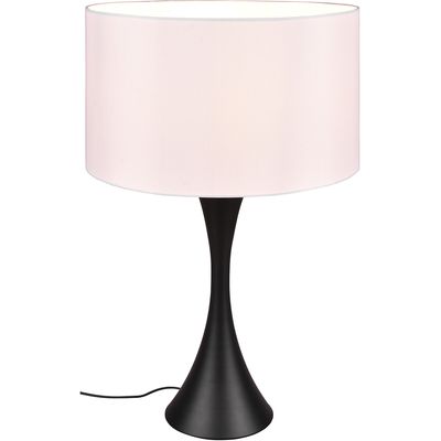 LED Tafellamp - Tafelverlichting - Trion Safari - E27 Fitting - Rond - Mat Zwart - Aluminium - Max. 60W