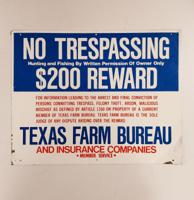 Texas Farm Bureau No Trespassing Metalen Bord - 36 x 28cm - Origineel Texas Farm Bureau No Trespassing Metalen Bord - 36 x 28cm - Origineel