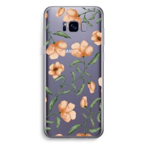 Peachy flowers: Samsung Galaxy S8 Plus Transparant Hoesje