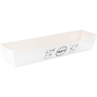 Bak | Karton + kleicoating | A16n | TASTY | snackbak | 185x33x35mm | wit | 400 stuks