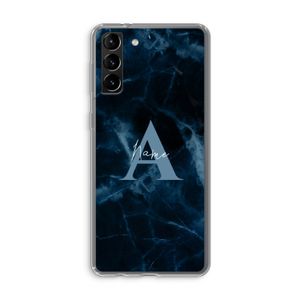 Midnight Marble: Samsung Galaxy S21 Plus Transparant Hoesje