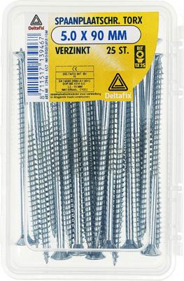 Sp.pl.schr.torx 5,0x90mm vz 25st - Deltafix