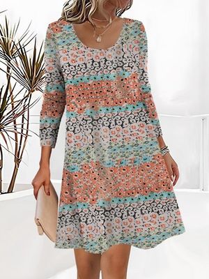 Floral Casual Dress With No Floral Casual Dress With No