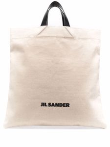 Jil Sander sac cabas à logo imprimé - Tons neutres