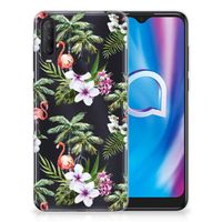 Alcatel 1S (2020) TPU Hoesje Flamingo Palms - thumbnail