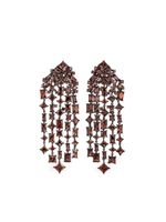 Anabela Chan boucles d'oreilles Cascade en rhodium - Marron