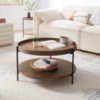 Artistiq Ronde Salontafel 'Sylver' 69cm, kleur walnoot