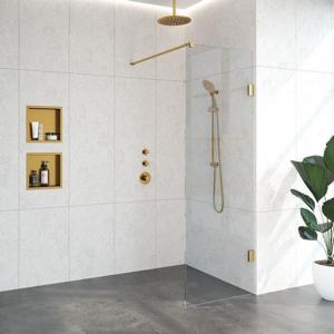 BRAUER Void inloopdouche helder glas 70x200 incl. glascoating PVD goud geborsteld GS-VOI1H70200GG