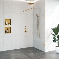 BRAUER Void inloopdouche helder glas 70x200 incl. glascoating PVD goud geborsteld GS-VOI1H70200GG