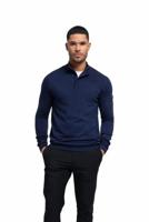Malelions Knitted Quarter Zip Mmd10999002 Trui 42008 Navy