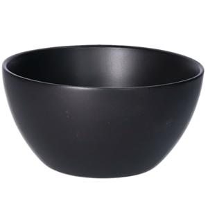Kom - aardewerk - zwart - stapelbaar - D14 x 7.5 cm - schaaltje