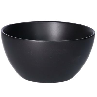 Kom - aardewerk - zwart - stapelbaar - D14 x 7.5 cm - schaaltje