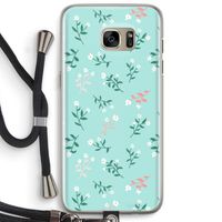 Small white flowers: Samsung Galaxy S7 Edge Transparant Hoesje met koord