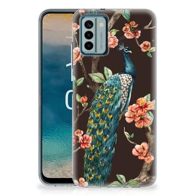 Nokia G22 | TPU Hoesje | Pauw met Bloemen