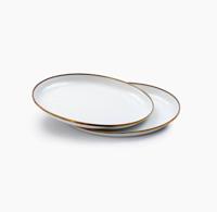 Barebones Small Plate/Enamel/Set 2 Pcs Servies Egg Shell