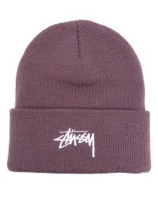 Stüssy bonnet à logo brodé - Violet