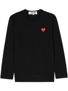 Comme Des Garçons Play t-shirt en coton à patch cœur - Noir